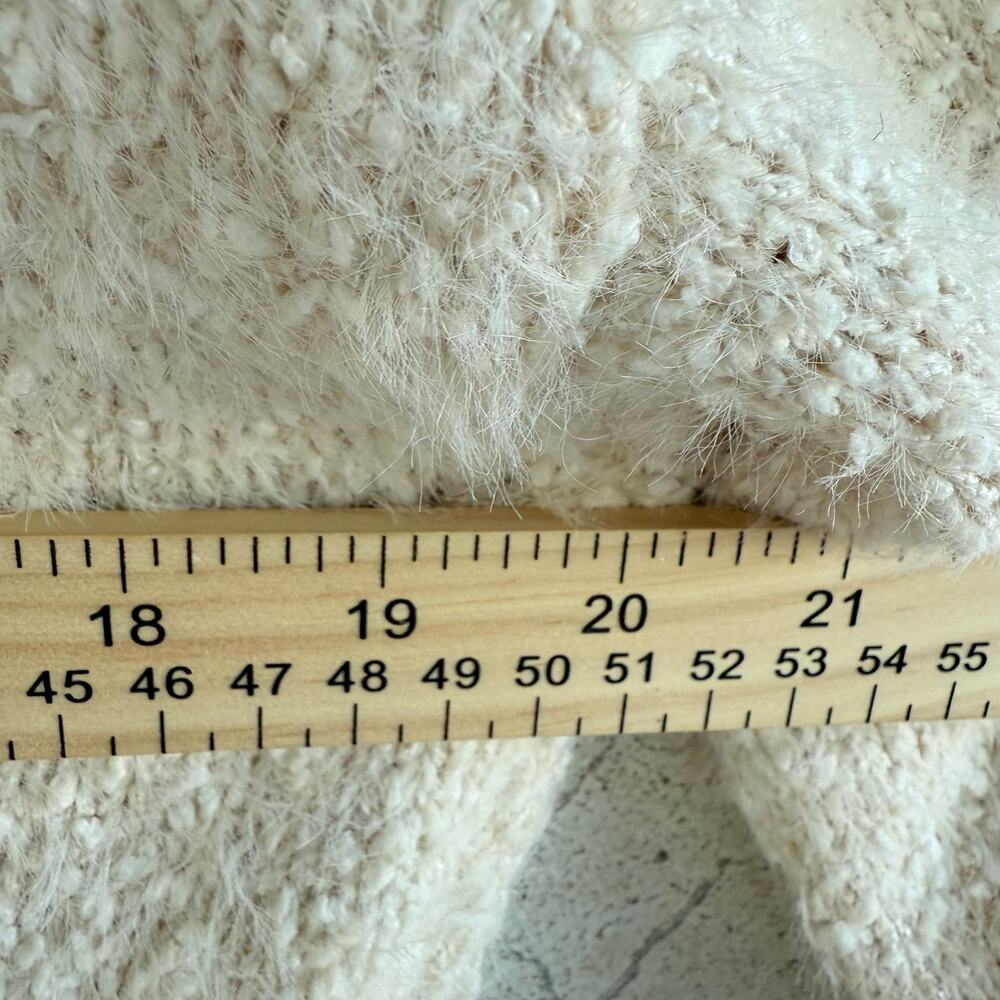 Mable Sweater Jacket Boucle Knit Cropped Fuzzy Teddy Knit Womens S Minimalist - Picture 8 of 9